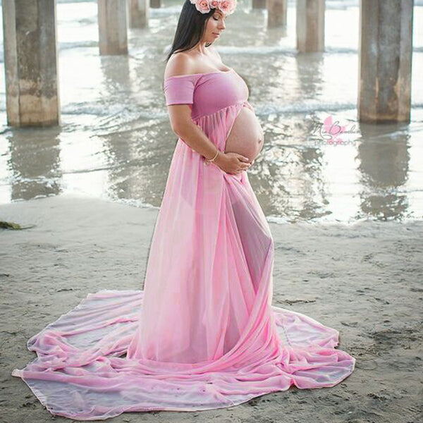 Maxi Ankle Length Maternity Dress