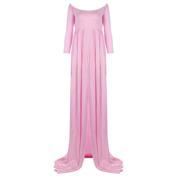 Pink Maxi Maternity Dress