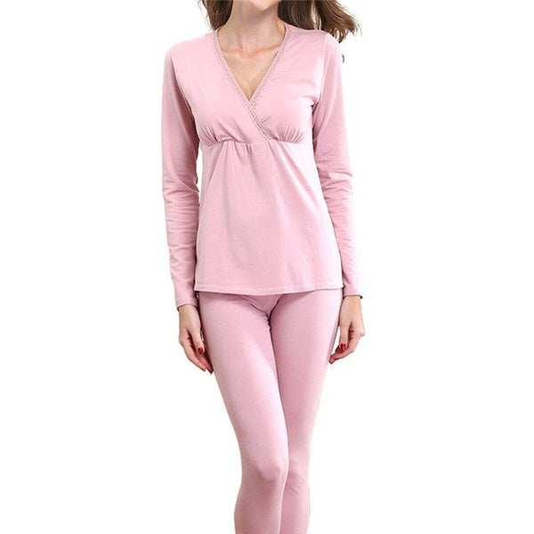 Maternity Women's Pajama Set Pregnant Postpartum Nursing Clothing Suit Breastfeeding Leisure Comfortable Sleepwear High Quality