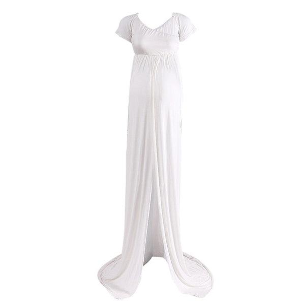 Maternity Dress for Photo Shooting Pregnant Women Maxi Long Dress Short Sleeve Off Shoulder Dresses Maternity Photography Props