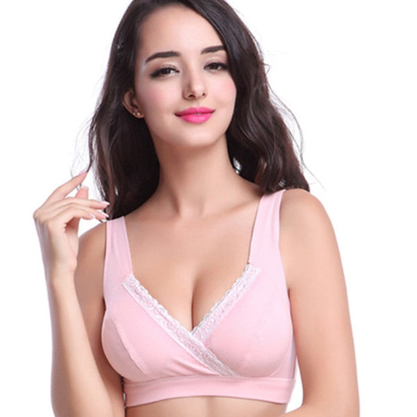 Cotton 2018 Breast feeding Maternity bras sleep Nursing Bras women pregnant feeding underwear clothes