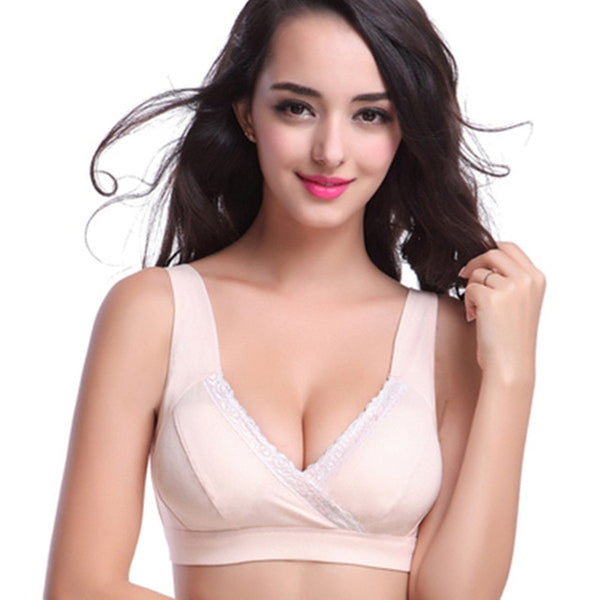 Cotton 2018 Breast feeding Maternity bras sleep Nursing Bras women pregnant feeding underwear clothes