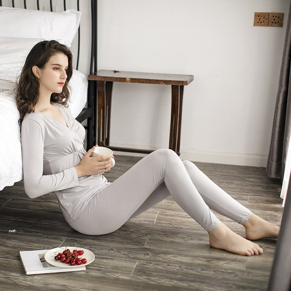 SLAIXIU Pregnant Women Pajamas Clothes Set For Postpartum Maternity Nightwear For Pregnant Women Clothing Maternity Four Seasons