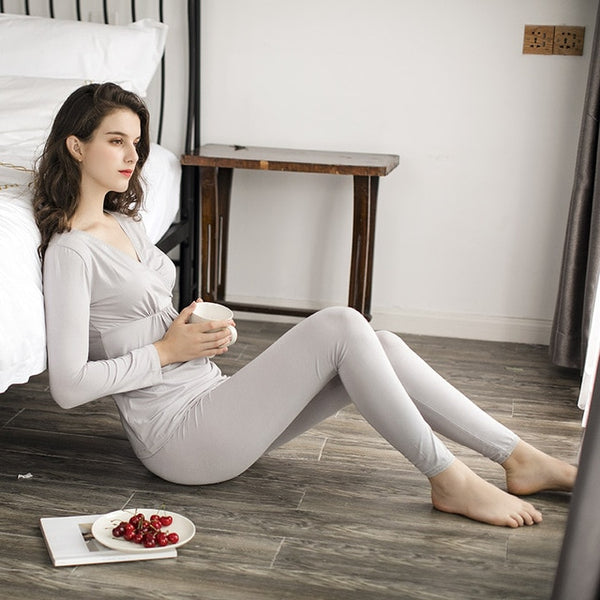 SLAIXIU Pregnant Women Clothes Set For Postpartum Maternity Nightwear For Pregnant Women Pajamas Clothing Maternity Four Seasons