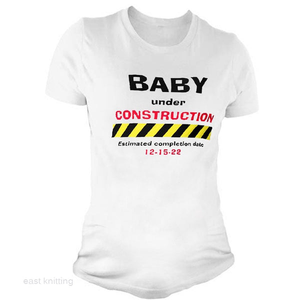 YF0011 New Funny Novelty Maternity Tops Pregnancy Women Round Neck White T Shirt