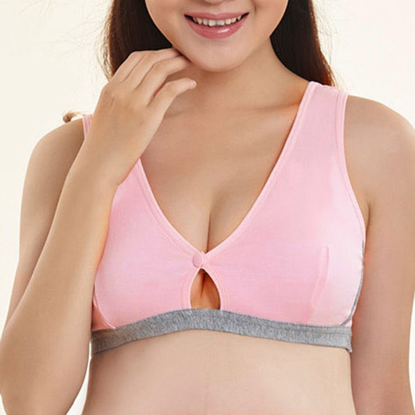 Women Nursing Maternity Bra Breastfeeding Removable Pads Comfy Underwear